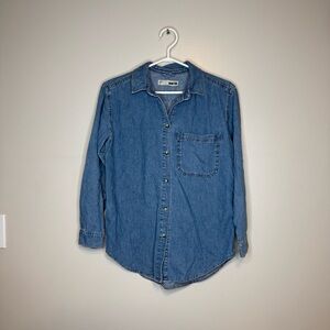 Topshop MOTO Light Blue Denim Shirt